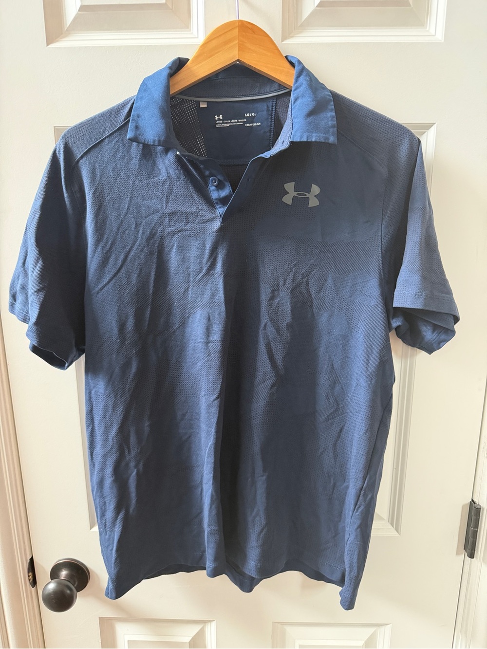 Under Armour Navy Blue Men's Polo with Chest Logo